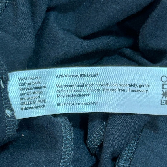 Eileen Fisher Stretch Lantern Jogger Pants Black Medium Viscose/ Lycra Soft - Picture 7 of 8